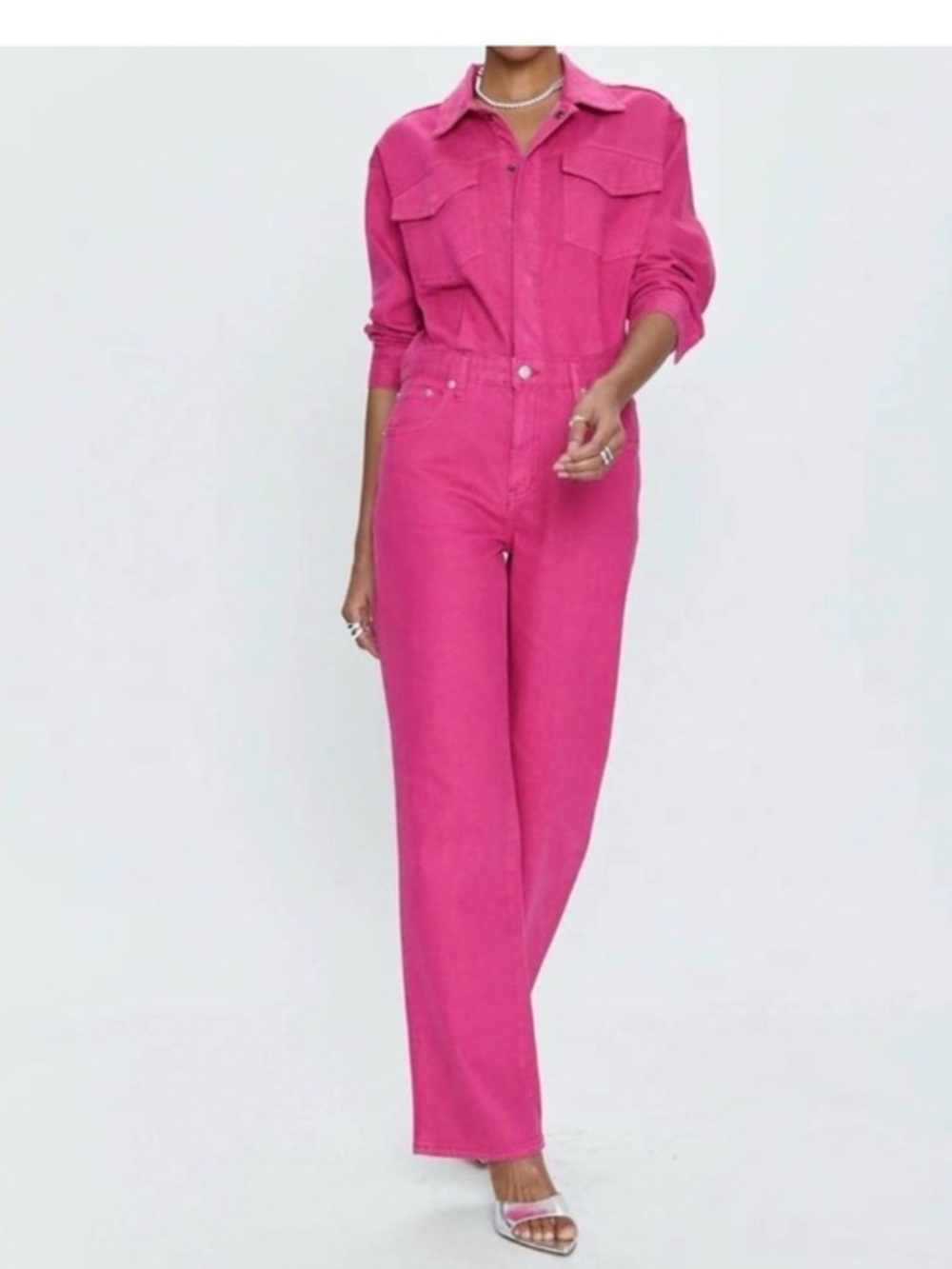 NEW PISTOLA nikki jumpsuit in pink garnet size XS‎